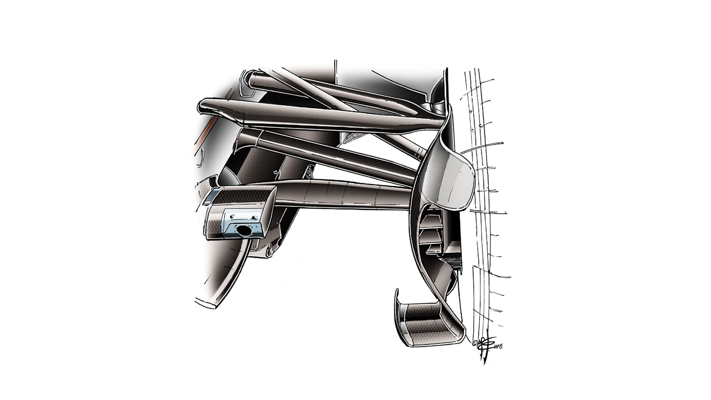 McLaren MP4-30 - Mexico brake ducts