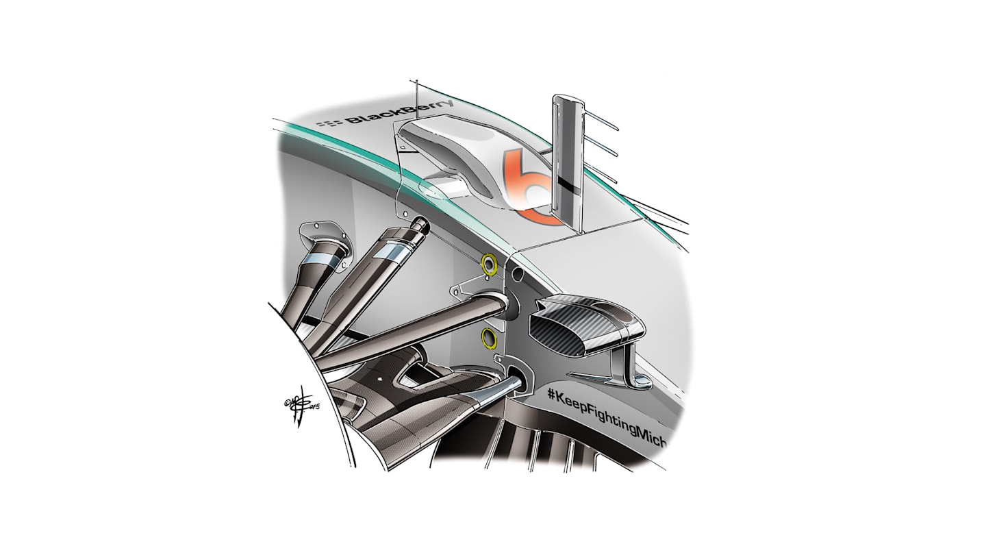 Mercedes F1 W06 Hybrid - mystery 'S-duct'