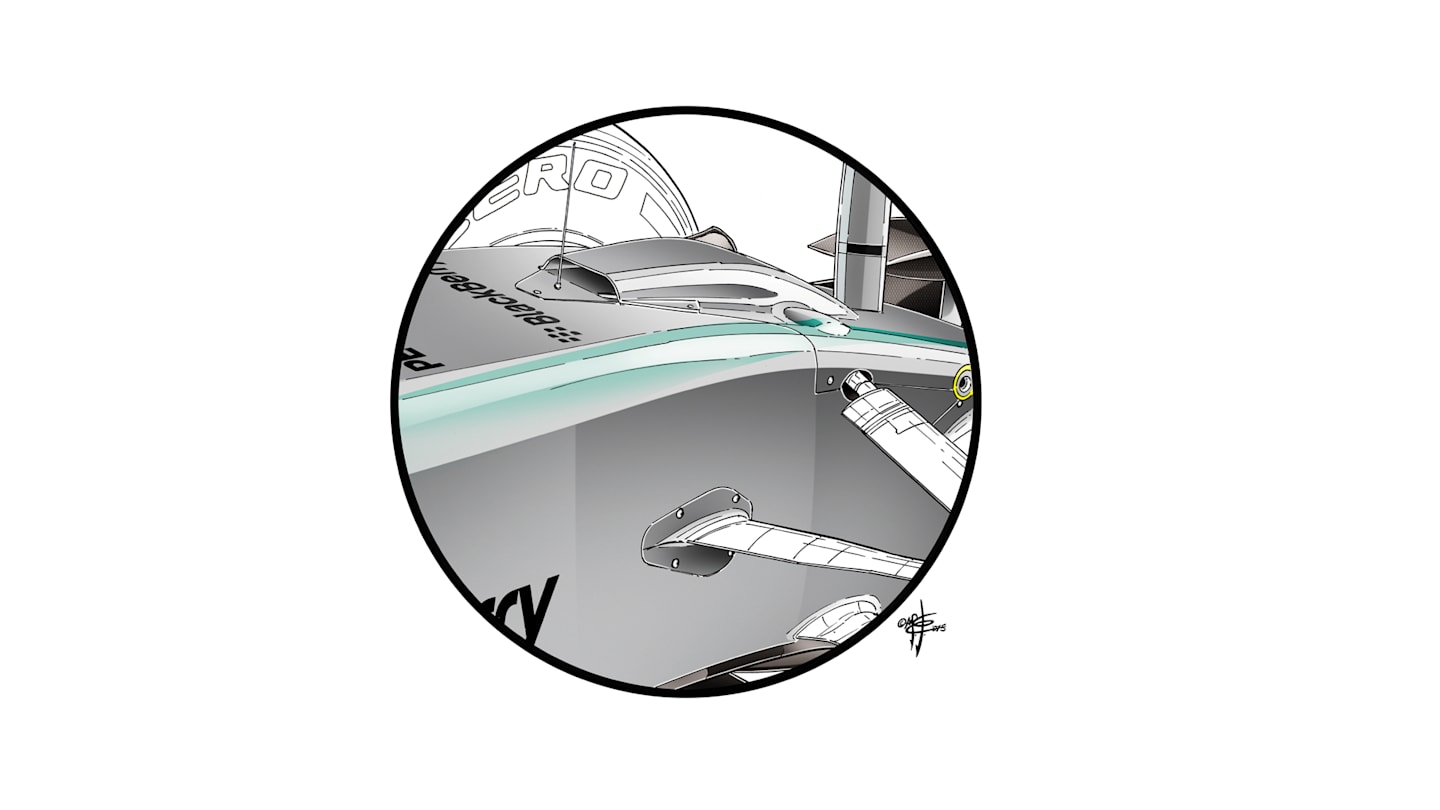 Mercedes F1 W06 Hybrid - mystery 'S-duct'