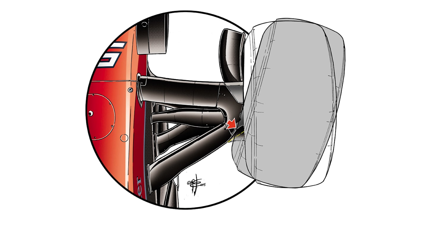 Ferrari SF15-T - Monaco steering modifications