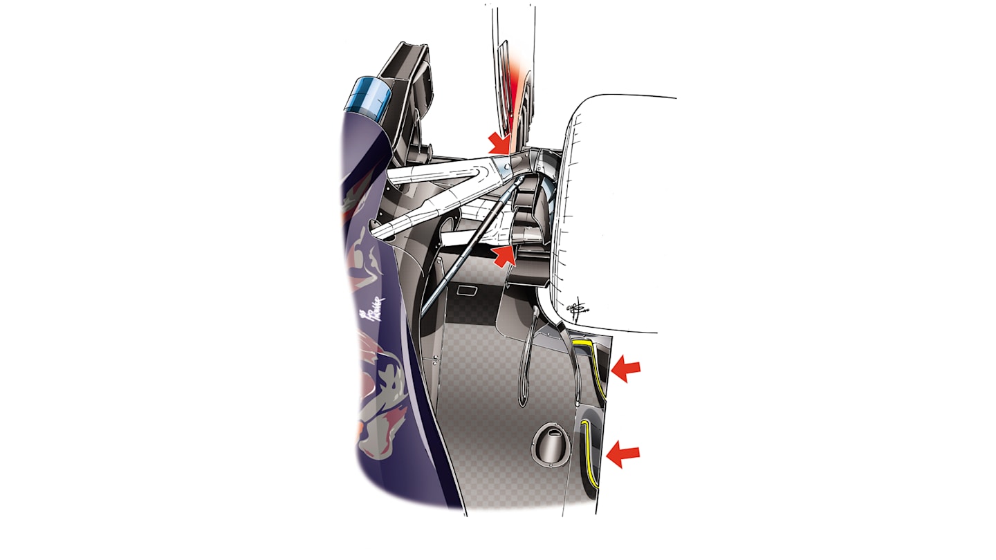 Toro Rosso STR10 - revised rear suspension