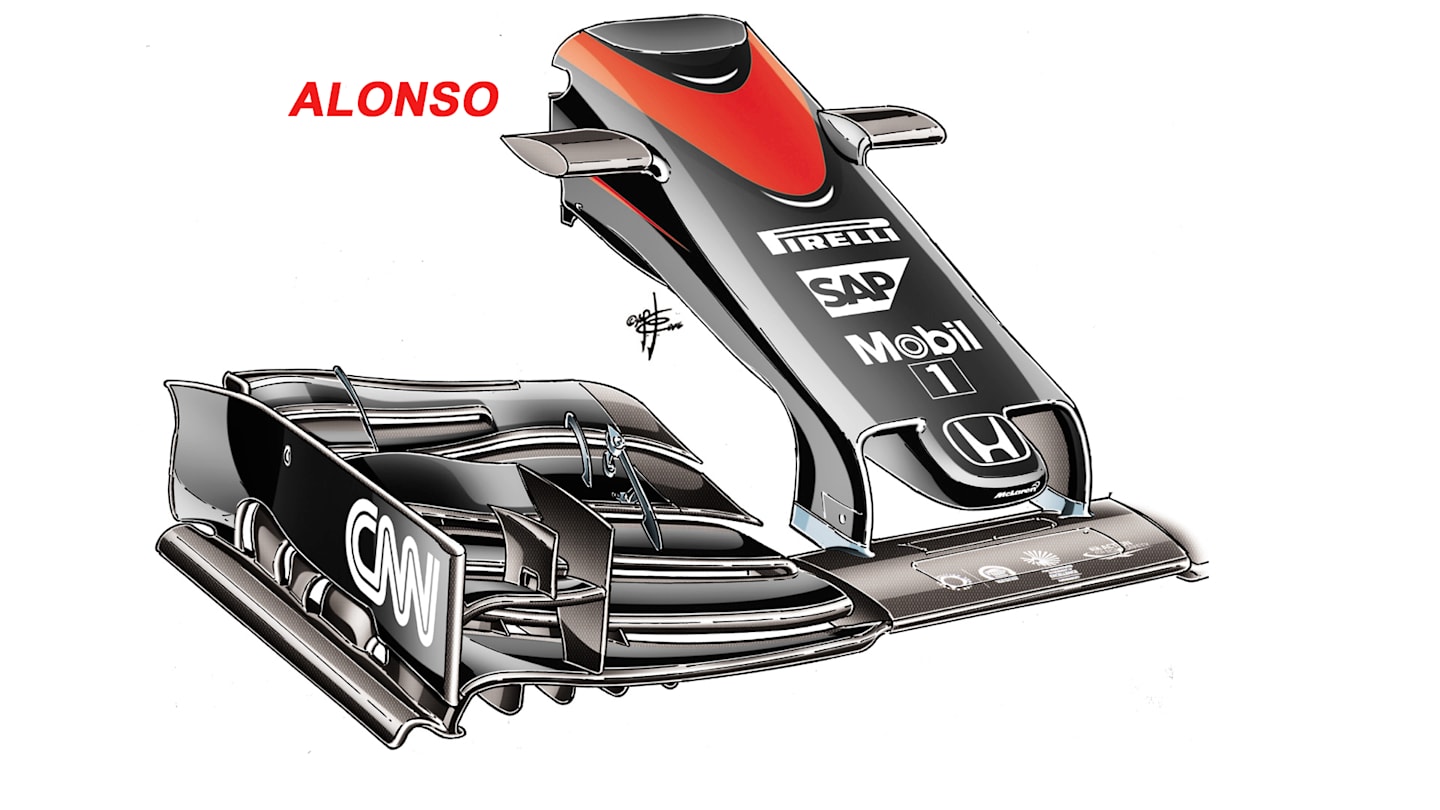 McLaren MP4-30 - new short nose design