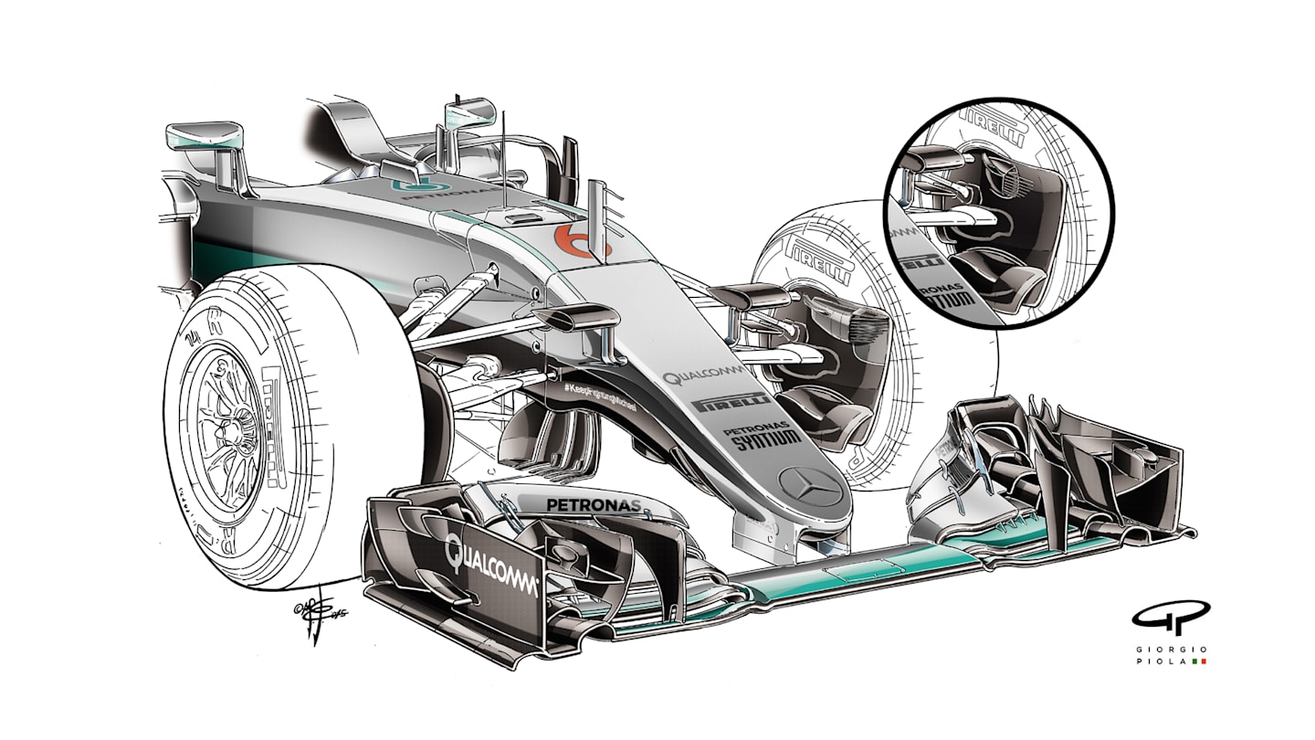 Mercedes F1 W07 Hybrid - new nose