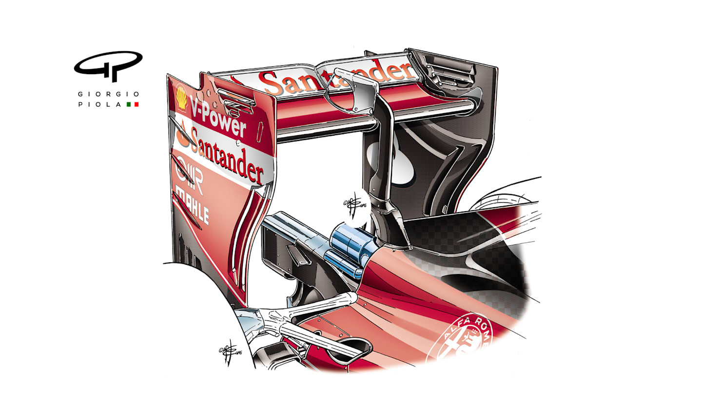 Ferrari SF16-H - Europe rear wing