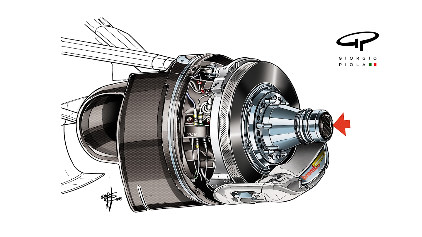 Haas VF-16 - blown front axle