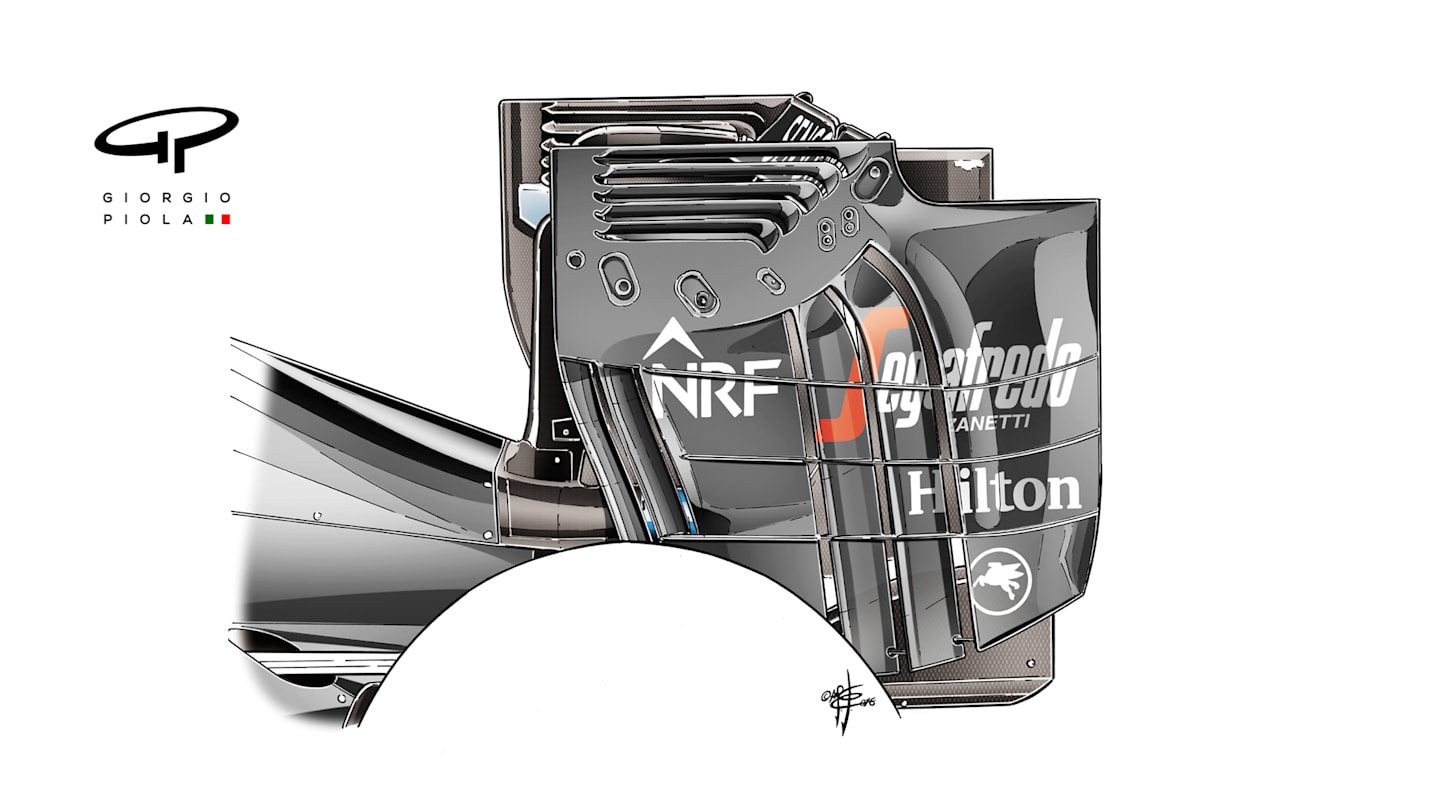 McLaren MP4-31 - Austria rear wing