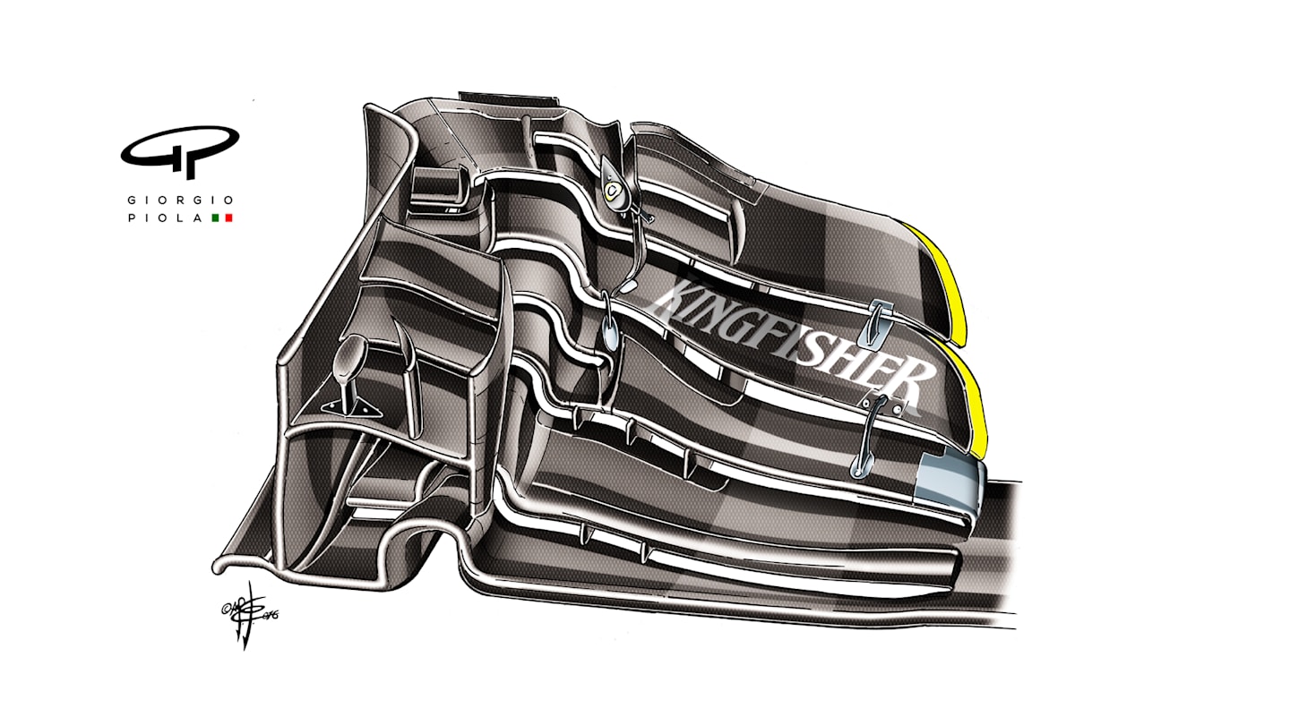 Force India VJM09 - Austria front wing