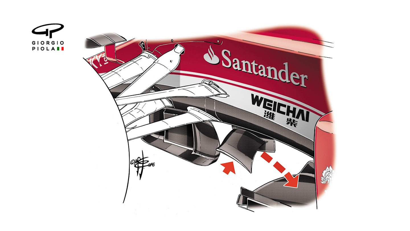 Ferrari SF16-H - Austin turning vanes