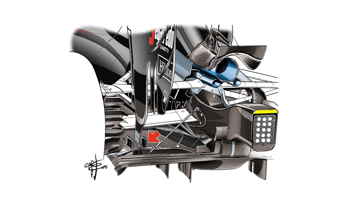 McLaren MP4-31 - Austin rear diffuser