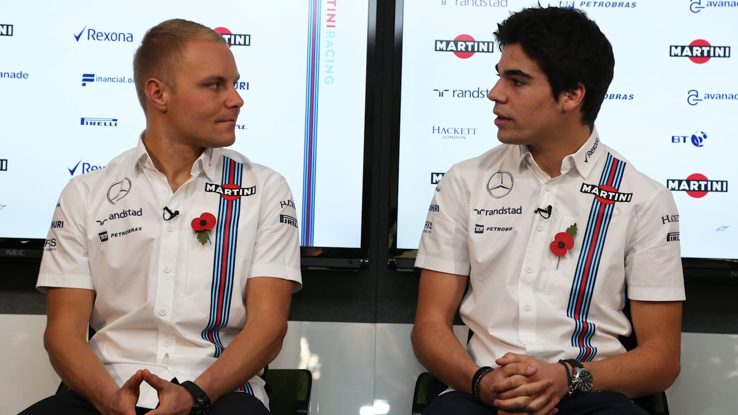 www.sutton-images.com  Valtteri Bottas (FIN) Williams and Lance Stroll (CDN) Williams at Williams