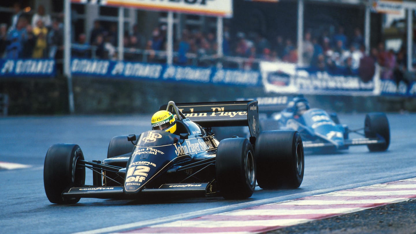 Ayrton Senna (BRA) Lotus 97Tl, 1st place.  Belgian Grand Prix, Spa, 15 September 1985