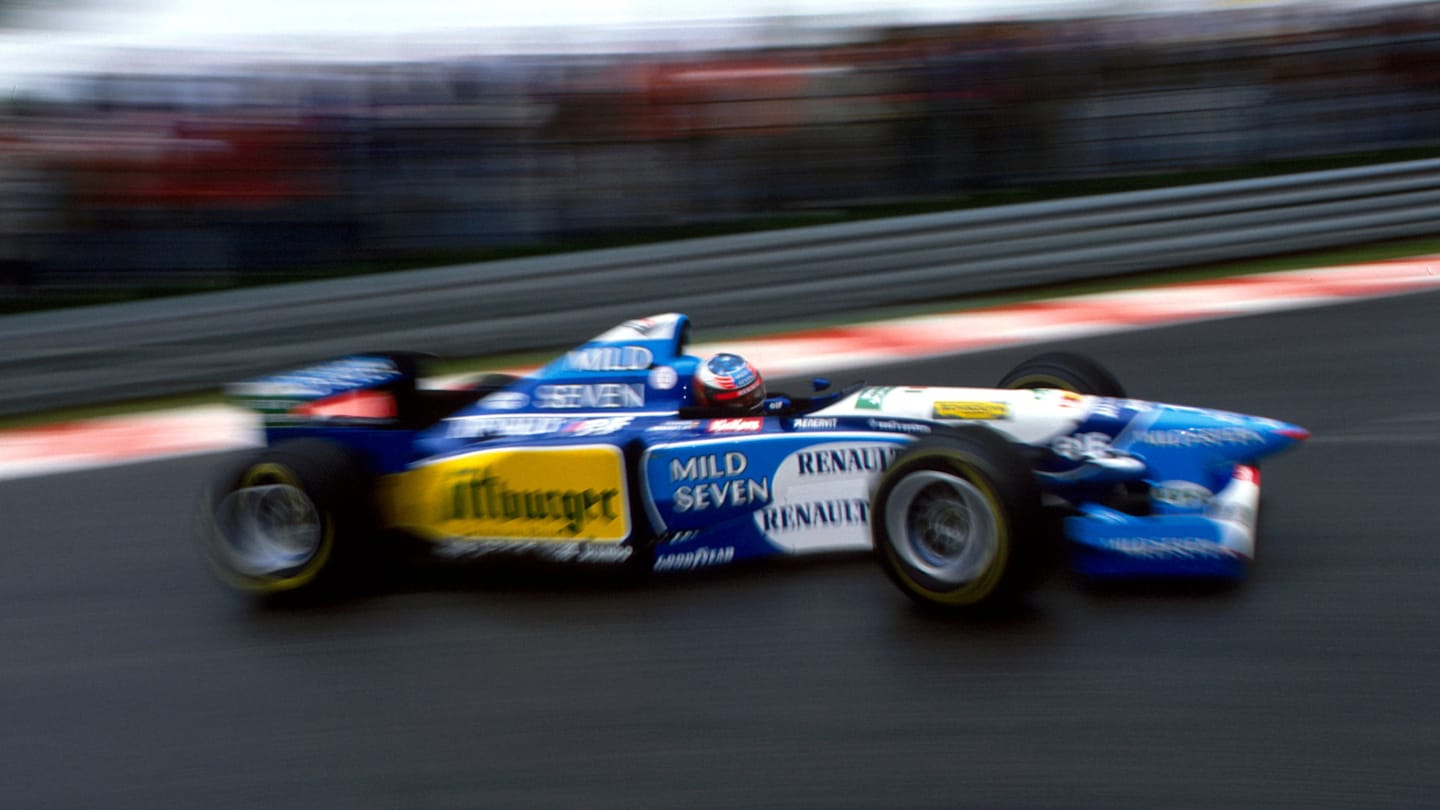 Michael Schumacher (GER) Benetton Renault B195 won the race. Belgian Grand Prix,