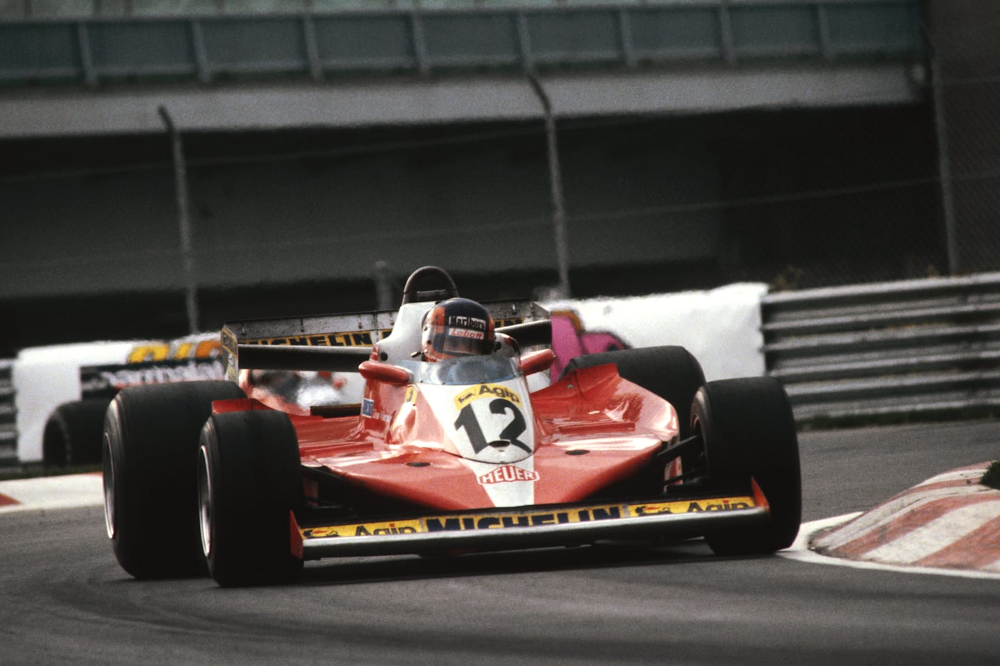 Gilles Villeneuve (CDN) Ferrari 312T3 took his maiden GP victory in his home GP.  Canadian Grand