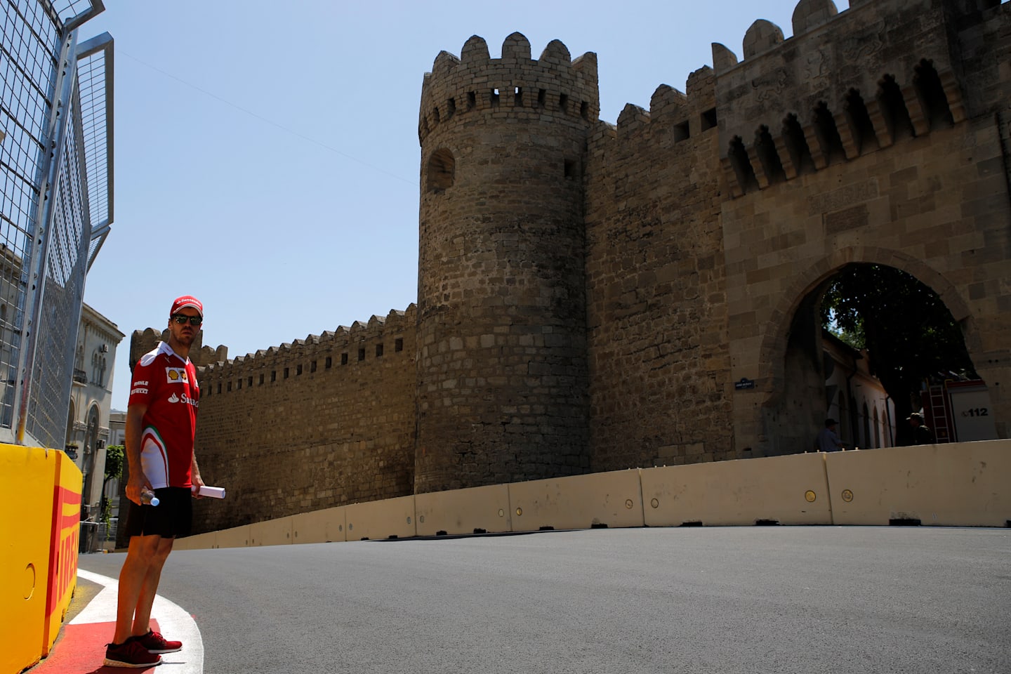 www.sutton-images.com  Sebastian Vettel (GER) Ferrari walks the track at Formula One World