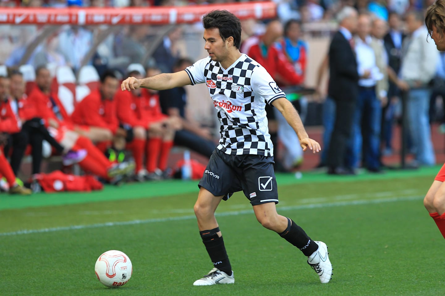 Sergio Perez (MEX) Force India at World Stars Football Match, Stade Luis II, Monaco, Tuesday 19 May 2015. © Sutton Motorsport Images