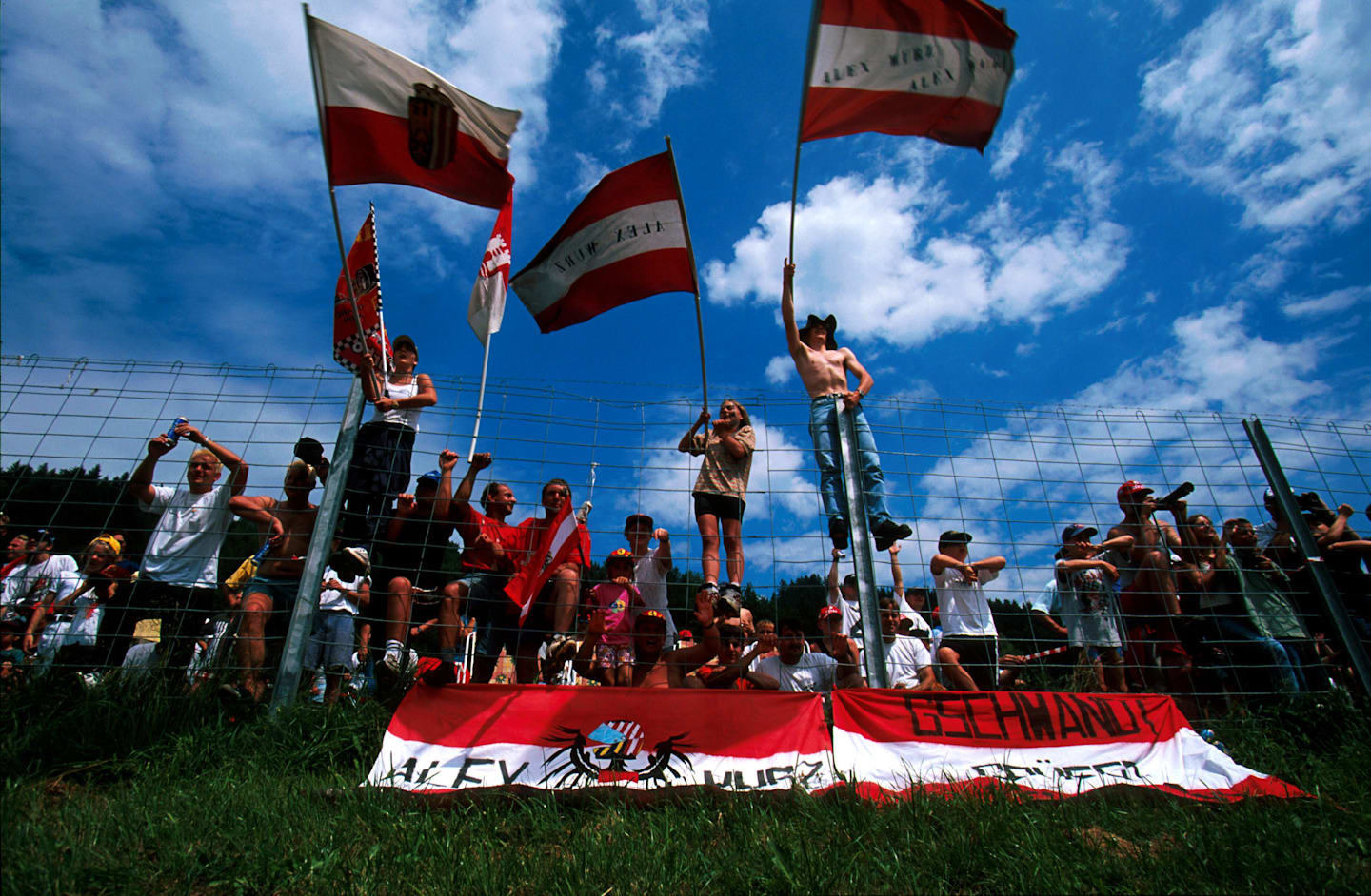 Alexander Wurz (AUT) fans Formula One World Championship, Austrian Grand Prix, Rd10, A1 Ring,