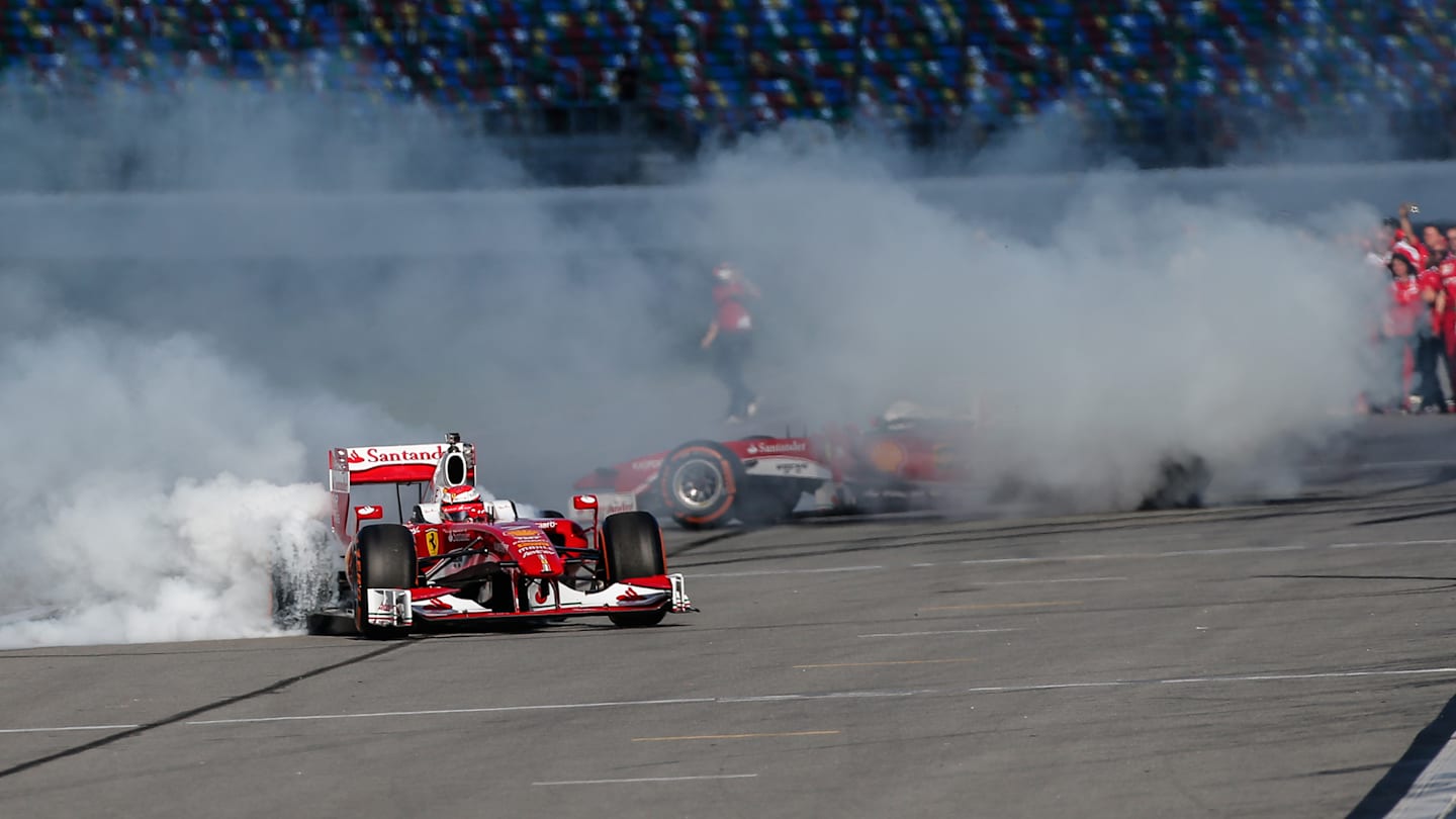 Sebastian Vettel and Kimi Raikkonen at Ferrari’s Finali Mondiali event, Daytona International Speedway, Florida, USA, December 2016 © Ferrari