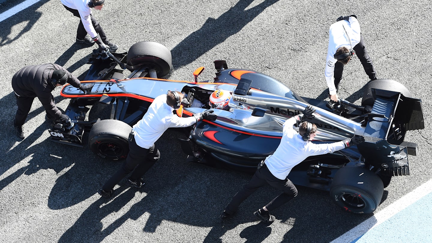 www.sutton-images.com  Jenson Button (GBR) McLaren MP4-30 at Formula One Testing, Day Four,