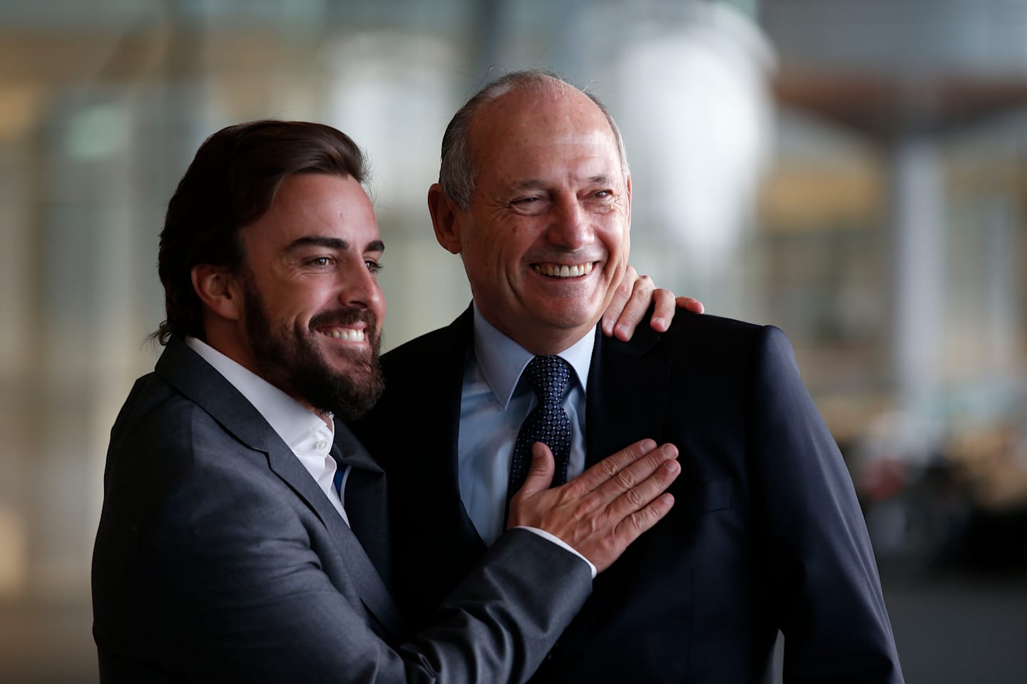 Fernando Alonso (ESP) McLaren and Ron Dennis (GBR) McLaren Executive Chairman. McLaren Honda