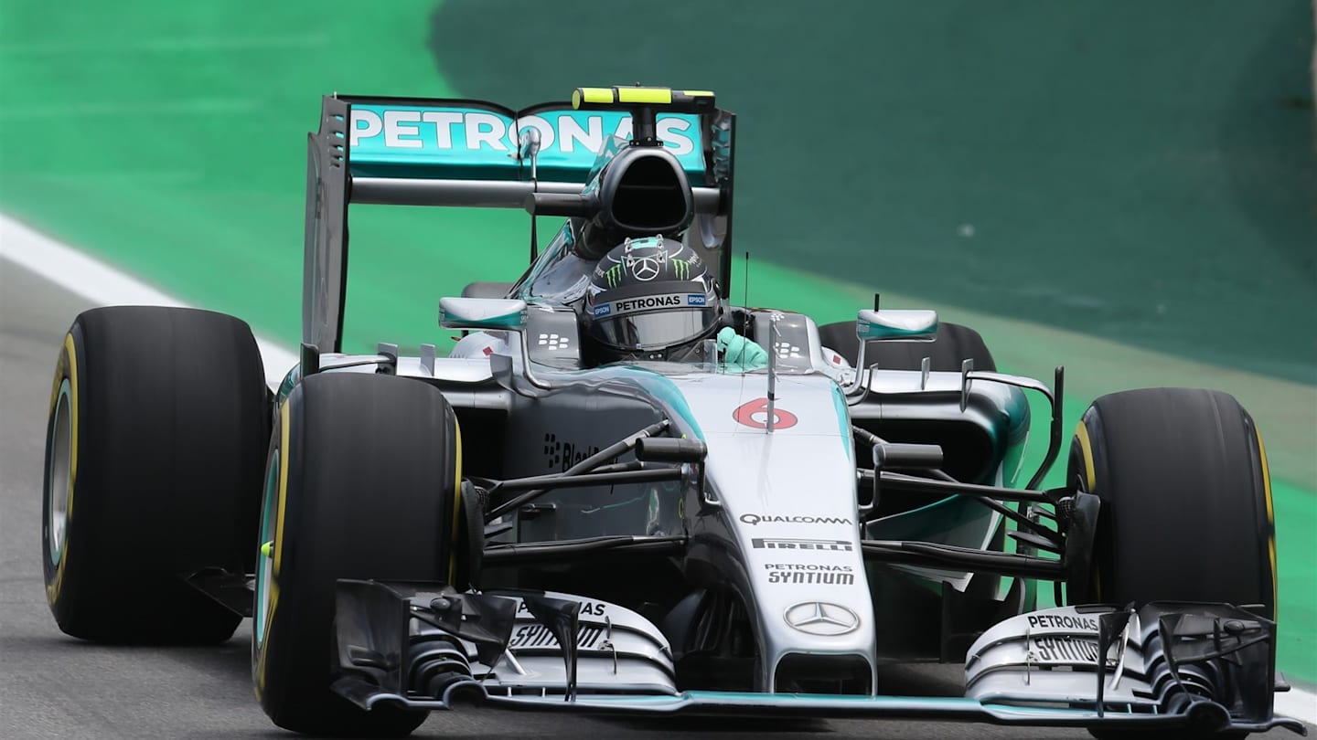 Nico Rosberg (GER) Mercedes AMG F1 W06 at Formula One World Championship, Rd18, Brazilian Grand