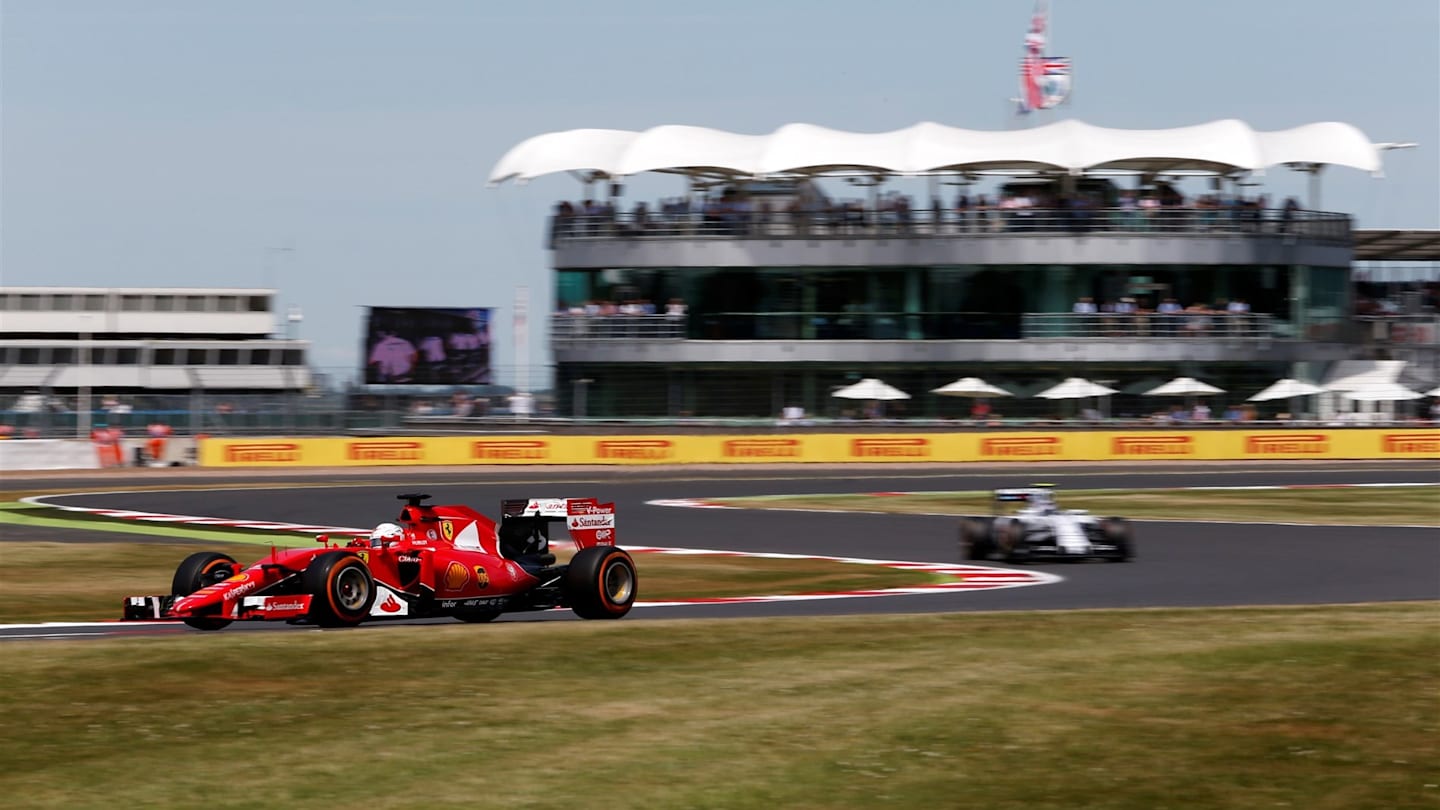 Sebastian Vettel (GER) Ferrari SF15-T at Formula One World Championship, Rd9, British Grand Prix,