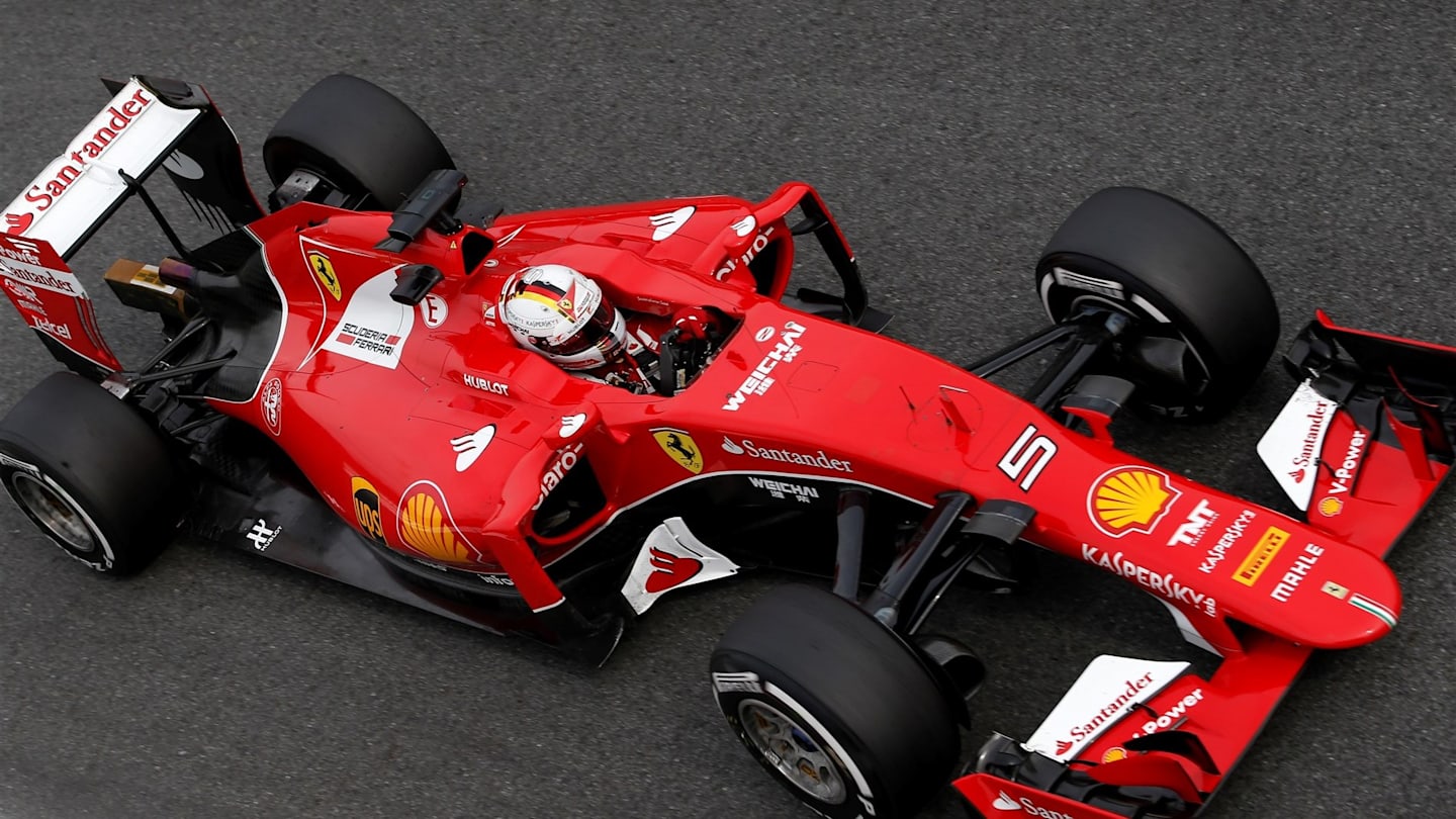 Sebastian Vettel (GER) Ferrari SF15-T at Formula One World Championship, Rd12, Italian Grand Prix, Practice, Monza, Italy, Friday 4  September 2015. © Sutton Motorsport Images