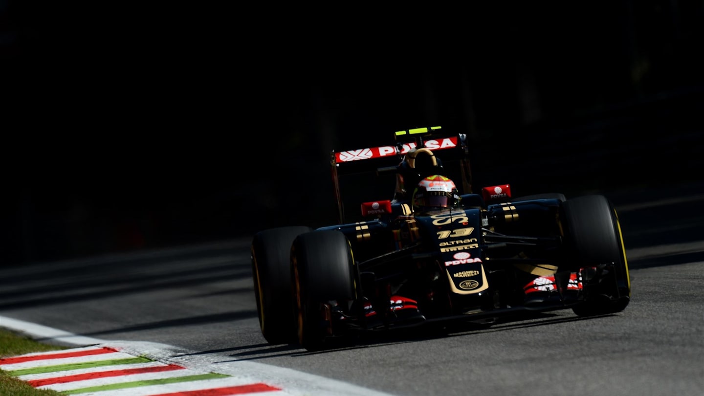 Pastor Maldonado (VEN) Lotus E23 Hybrid at Formula One World Championship, Rd12, Italian Grand