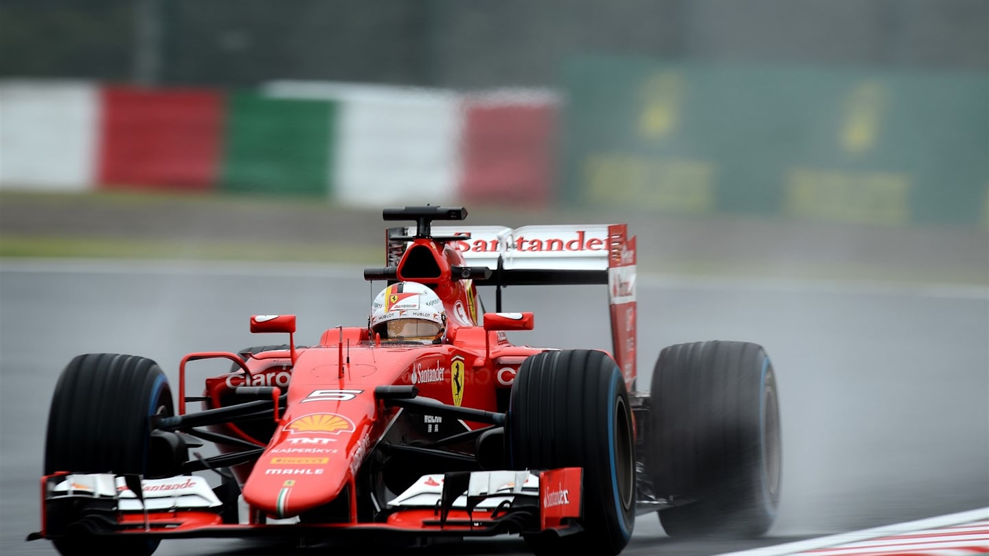 Sebastian Vettel (GER) Ferrari SF15-T at Formula One World Championship, Rd14, Japanese Grand Prix, Practice, Suzuka, Japan, Friday 25 September 2015. © Sutton Motorsport Images