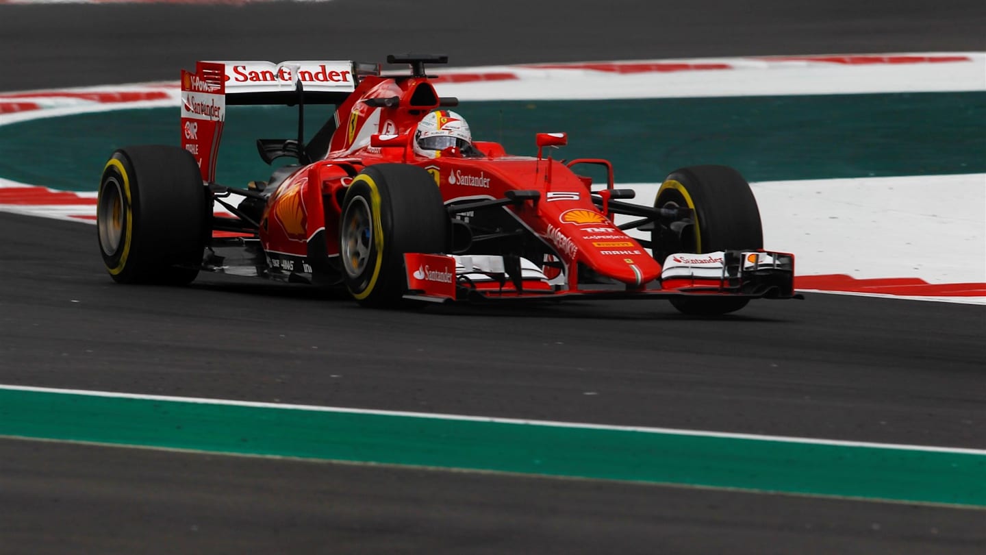 Sebastian Vettel (GER) Ferrari SF15-T at Formula One World Championship, Rd17, Mexican Grand Prix,