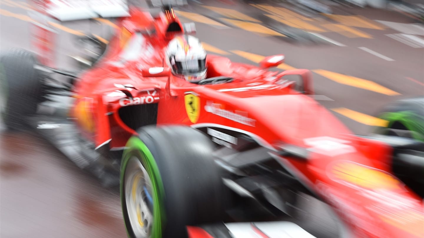 Sebastian Vettel (GER) Ferrari SF15-T at Formula One World Championship, Rd6, Monaco Grand Prix