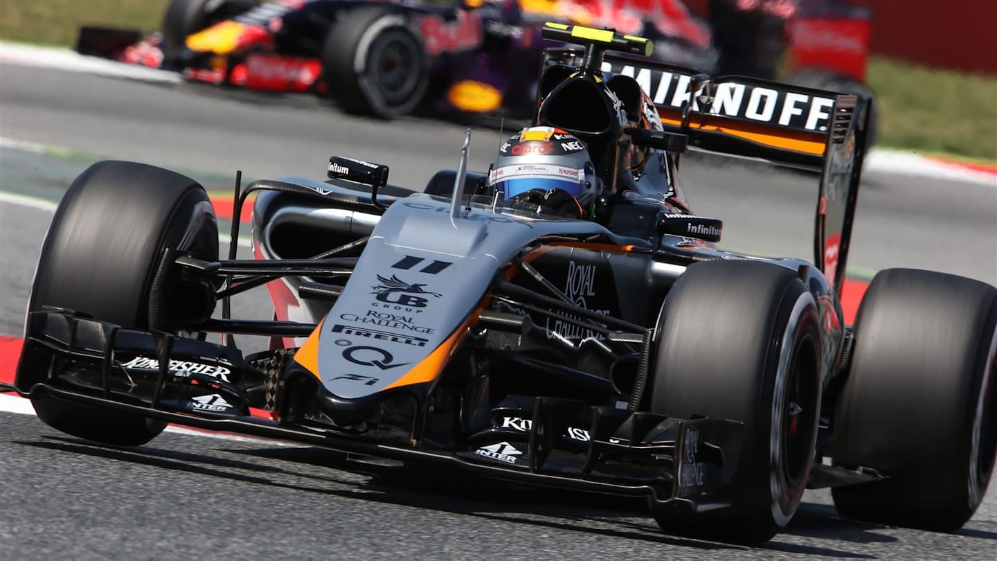 Sergio Perez (MEX) Force India VJM08 at Formula One World Championship, Rd5, Spanish Grand Prix Qualifying, Barcelona, Spain, Saturday 9 May 2015. © Sutton Motorsport Images