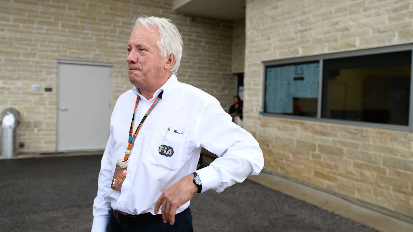 Charlie Whiting (GBR) FIA Delegate at Formula One World Championship, Rd16, United States  Grand