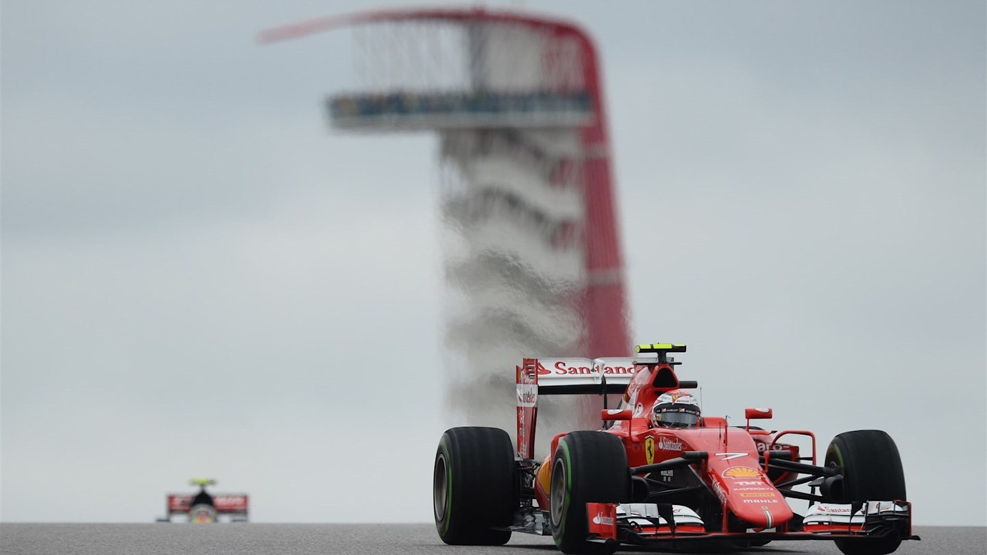 Kimi Raikkonen (FIN) Ferrari SF15-T at Formula One World Championship, Rd16, United States  Grand Prix, Race, Austin, Texas, USA, Sunday 25 October 2015. © Sutton Motorsport Images