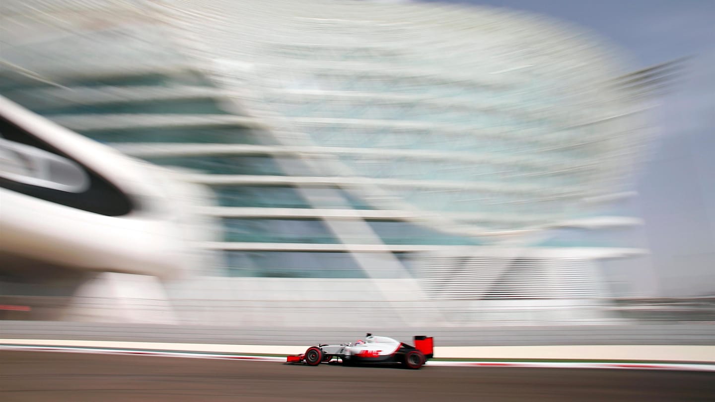 Romain Grosjean (FRA) Haas VF-16 at Formula One World Championship, Rd21, Abu Dhabi Grand Prix, Practice, Yas Marina Circuit, Abu Dhabi, UAE, Friday 25 November 2016. © Sutton Images