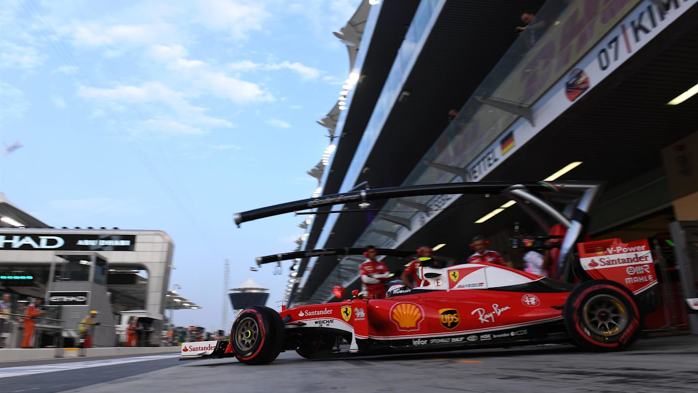 Kimi Raikkonen (FIN) Ferrari SF16-H at Formula One World Championship, Rd21, Abu Dhabi Grand Prix, Practice, Yas Marina Circuit, Abu Dhabi, UAE, Friday 25 November 2016. © Sutton Images