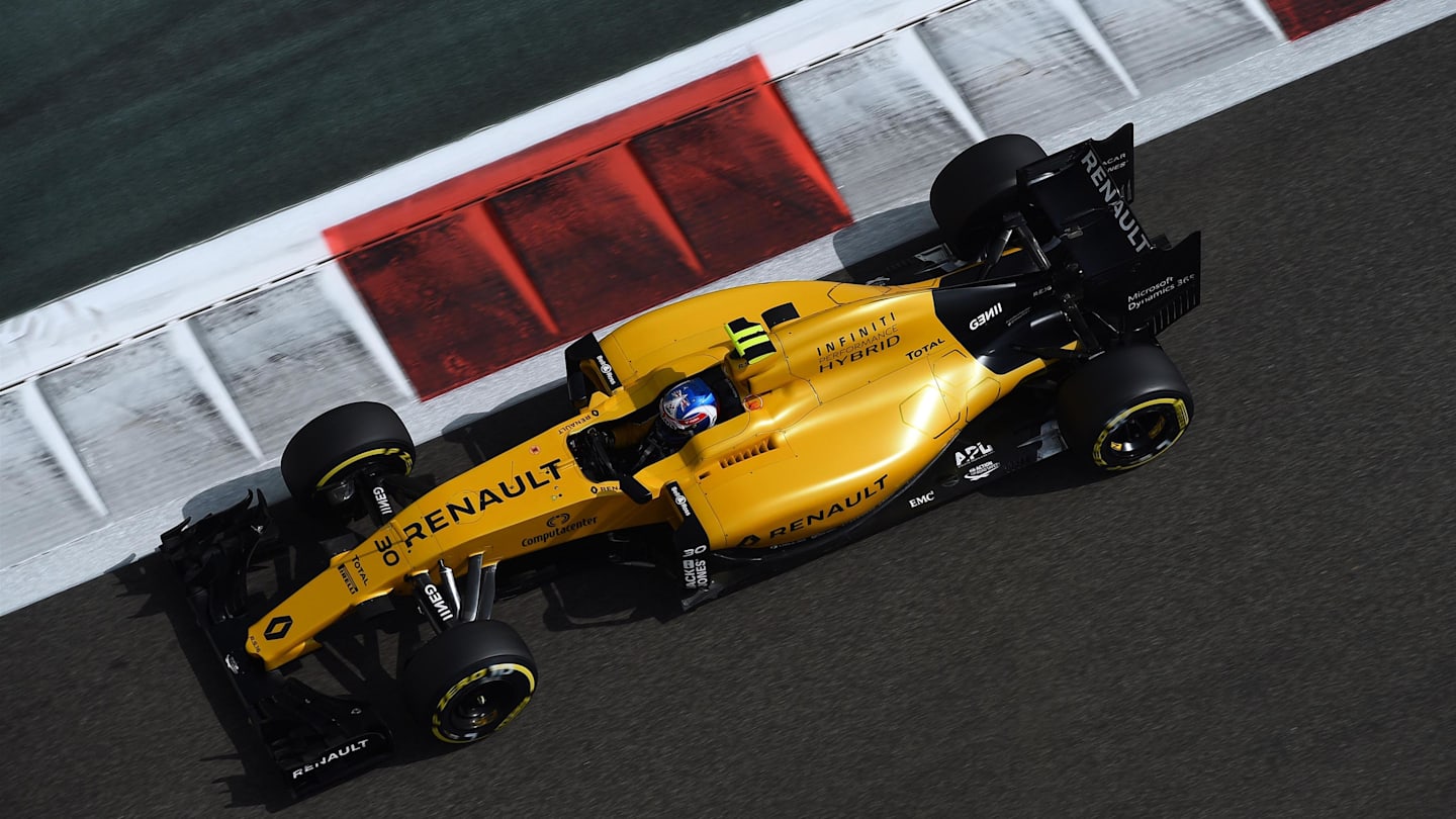 Jolyon Palmer (GBR) Renault Sport F1 Team RS16 at Formula One World Championship, Rd21, Abu Dhabi Grand Prix, Practice, Yas Marina Circuit, Abu Dhabi, UAE, Friday 25 November 2016. © Sutton Images