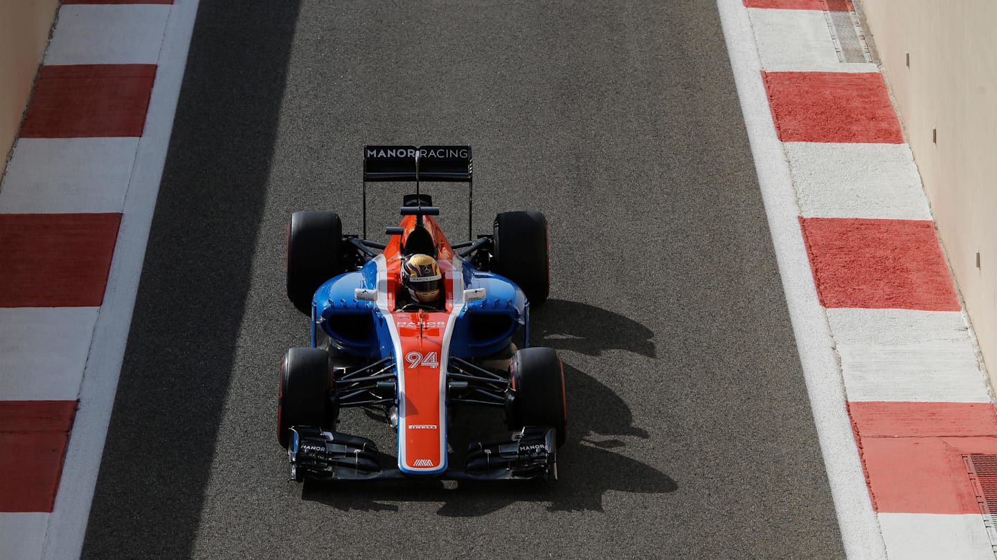 Pascal Wehrlein (GER) Manor Racing MRT05 at Formula One World Championship, Rd21, Abu Dhabi Grand Prix, Qualifying, Yas Marina Circuit, Abu Dhabi, UAE, Saturday 26 November 2016. © Sutton Images