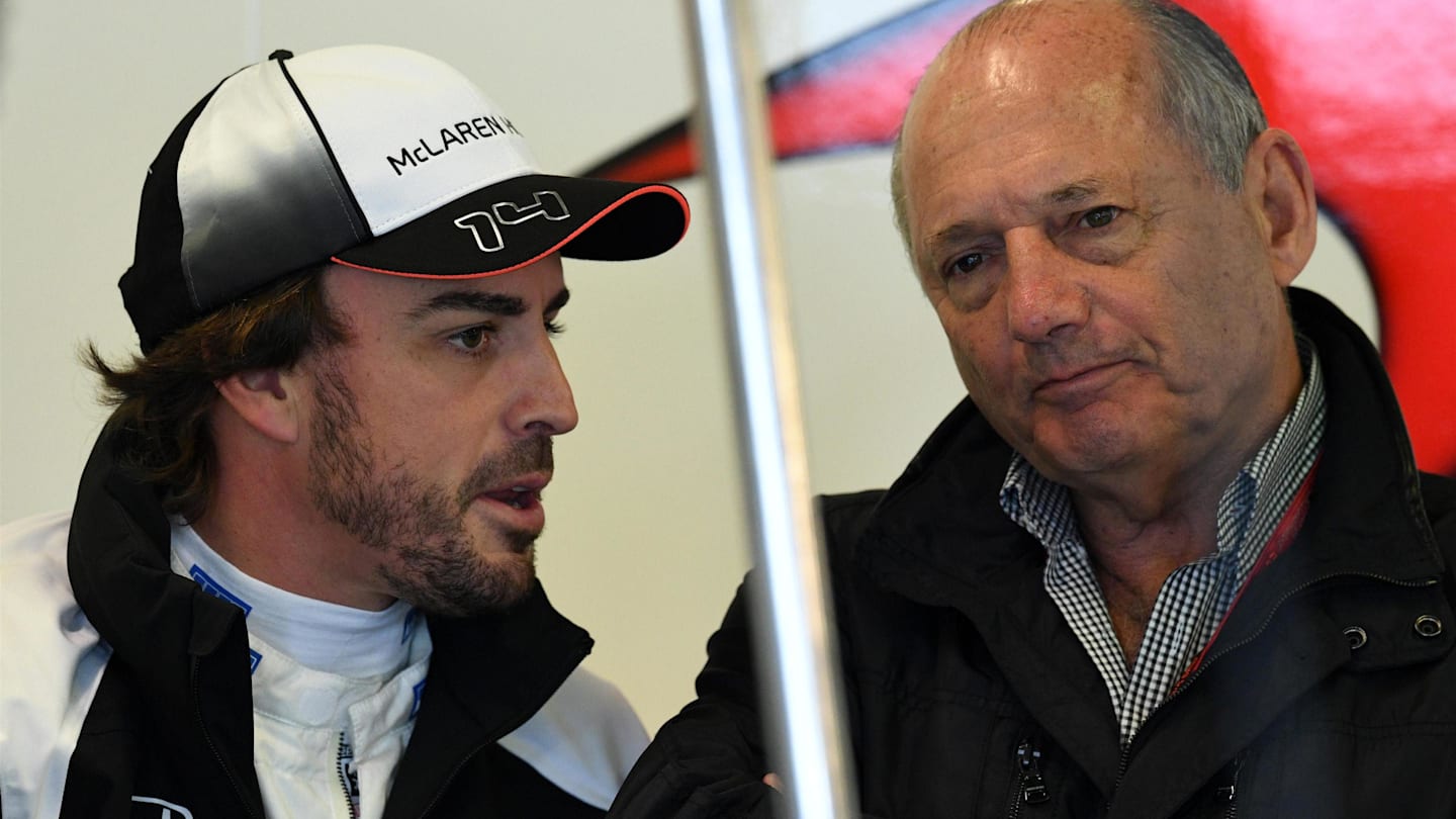 Fernando Alonso (ESP) McLaren and Ron Dennis (GBR) McLaren Executive Chairman at Formula One World