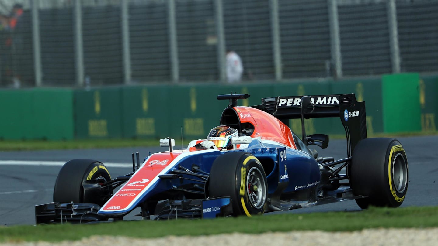 Pascal Wehrlein (GER) Manor Racing MRT05 at Formula One World Championship, Rd1, Australian Grand