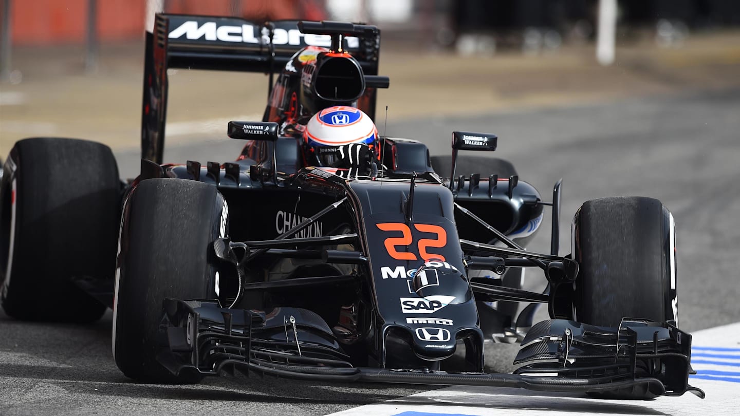 Jenson Button (GBR) McLaren MP4-31 at Formula One Testing, Day One, Barcelona, Spain, Monday 22