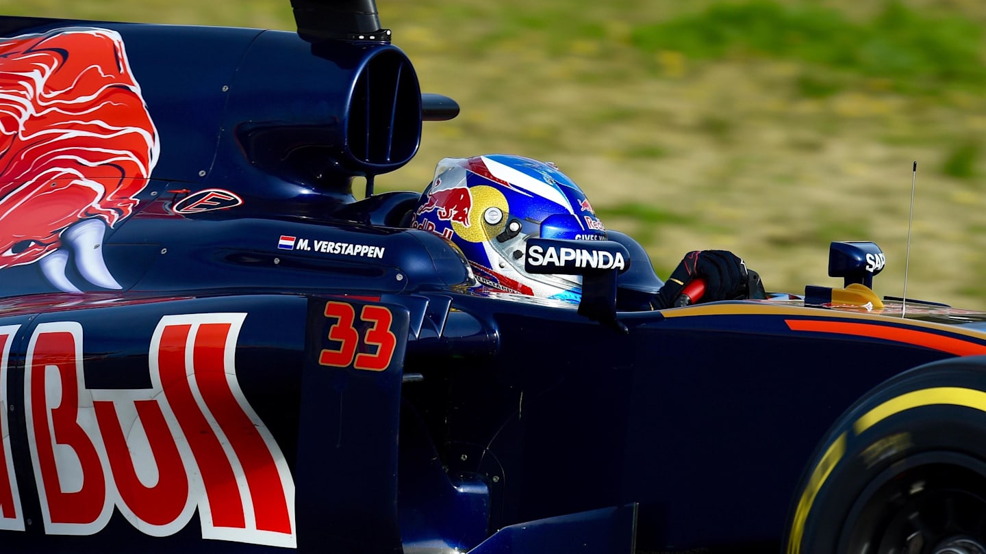 Max Verstappen (NED) Scuderia Toro Rosso STR11 at Formula One Testing, Day Three, Barcelona, Spain,