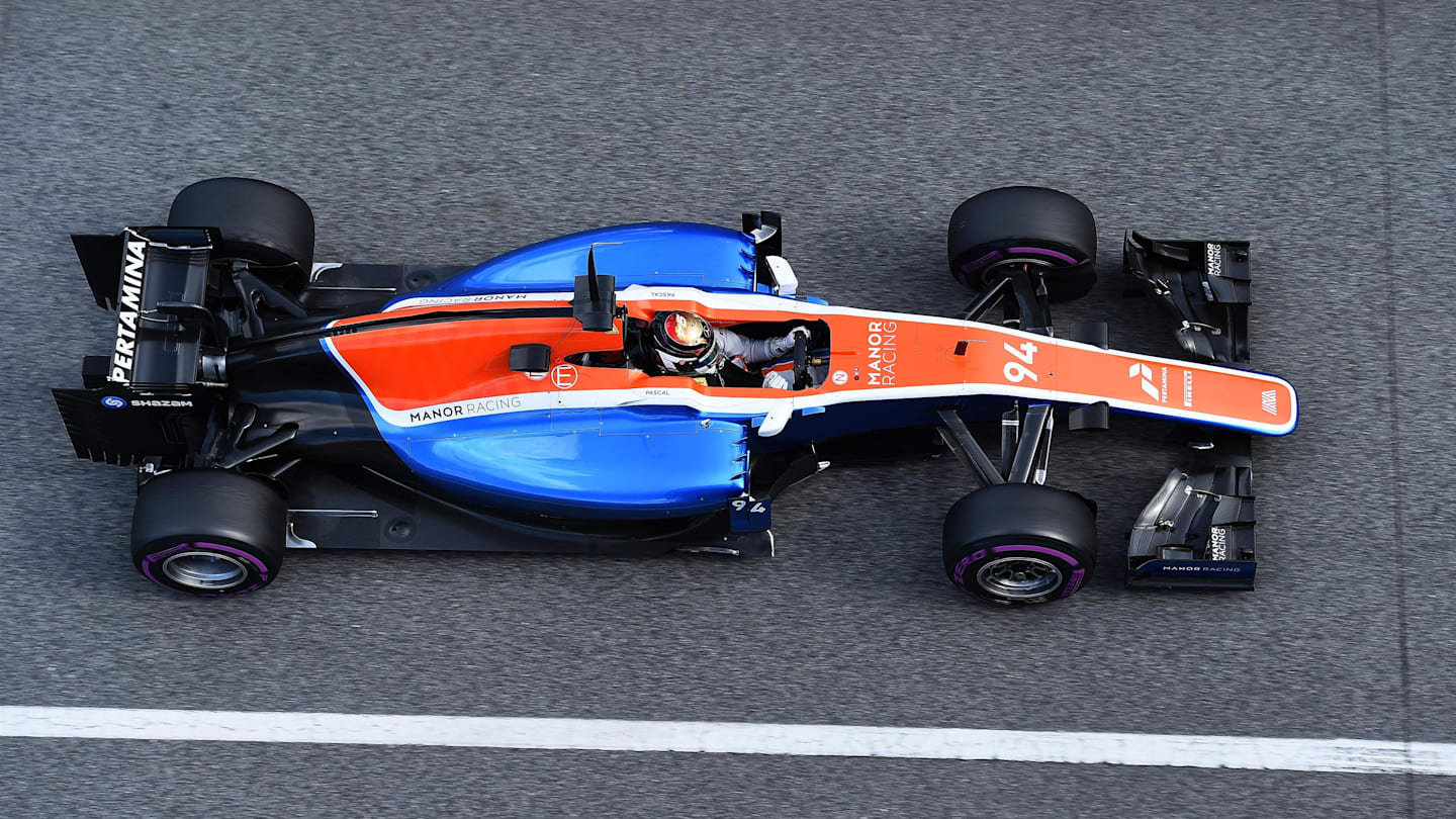Pascal Wehrlein (GER) Manor Racing MRT05 at Formula One Testing, Day Three, Barcelona, Spain,