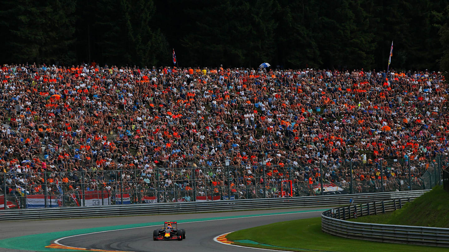 Max Verstappen (NED) Red Bull Racing RB12 at Formula One World Championship, Rd13, Belgian Grand