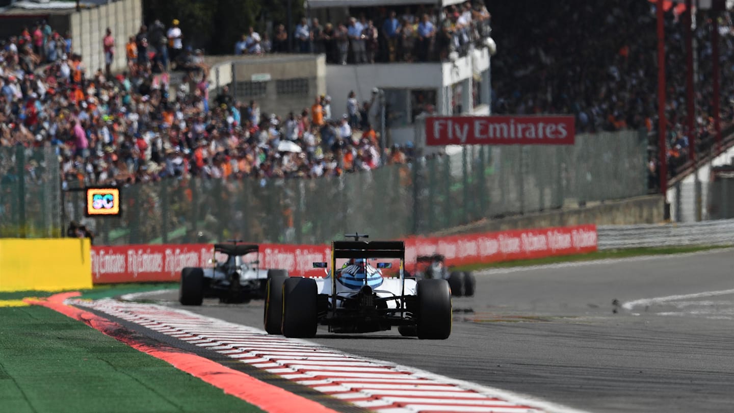 Felipe Massa (BRA) Williams FW38 at Formula One World Championship, Rd13, Belgian Grand Prix, Race,