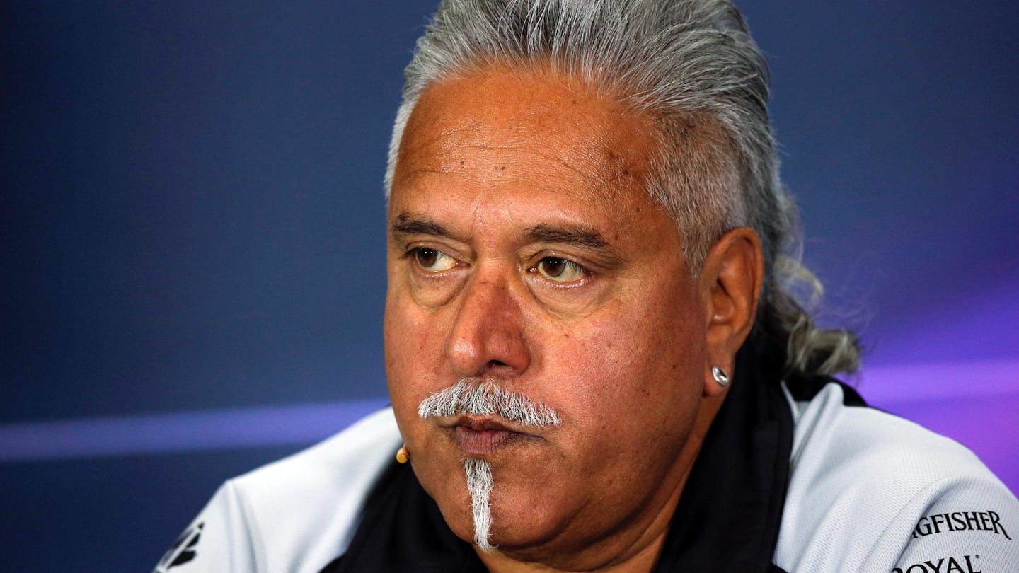 Dr. Vijay Mallya (IND) Force India Formula One Team Owner in the Press Conference at Formula One