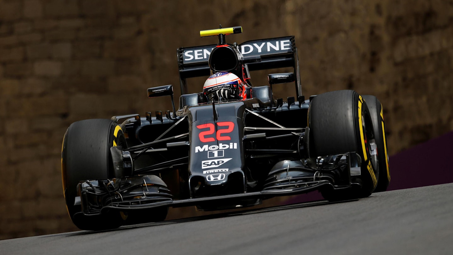 Jenson Button (GBR) McLaren MP4-31 at Formula One World Championship, Rd8, European Grand Prix,