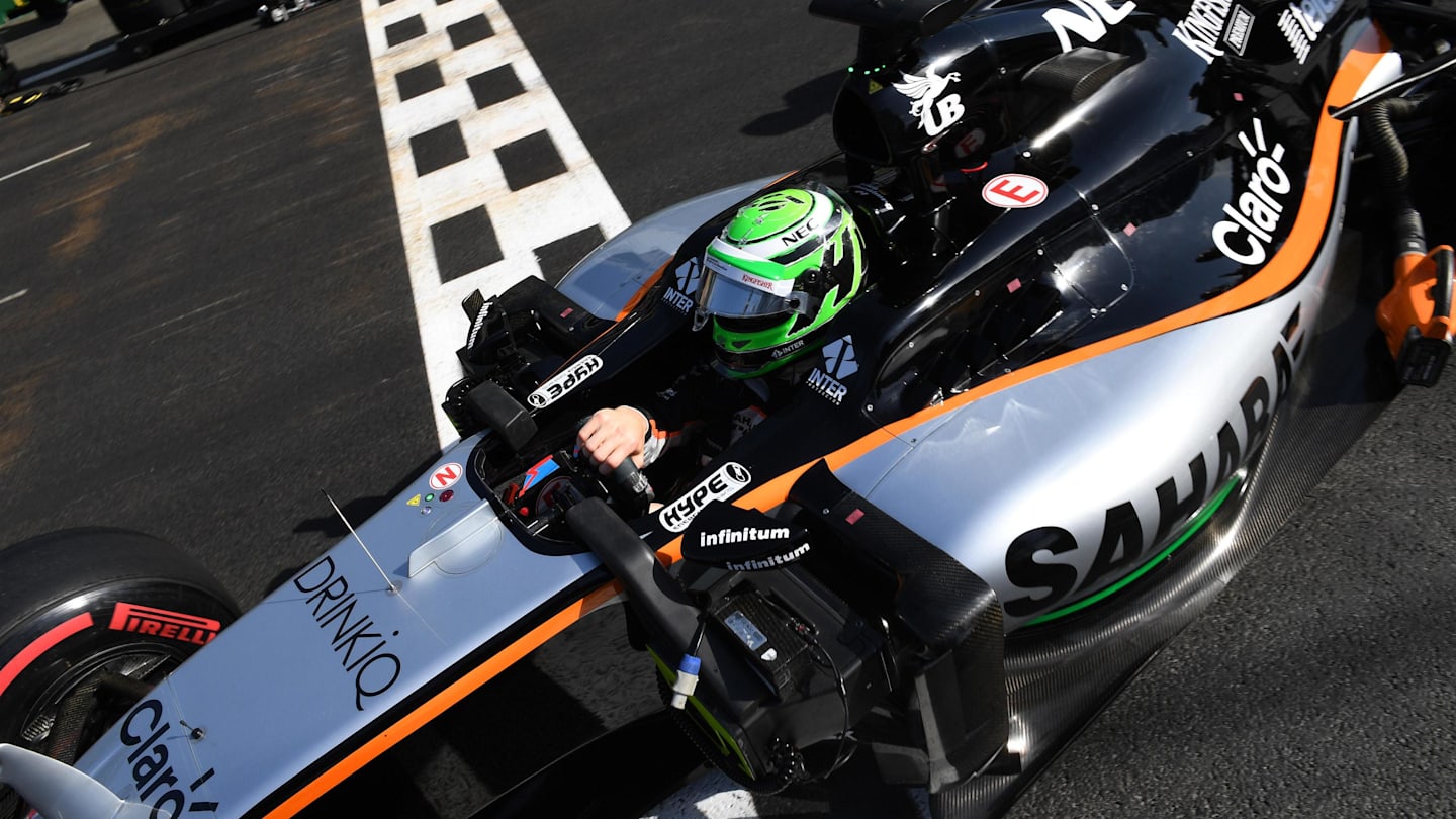 Nico Hulkenberg (GER) Force India VJM09 on the grid at Formula One World Championship, Rd8,