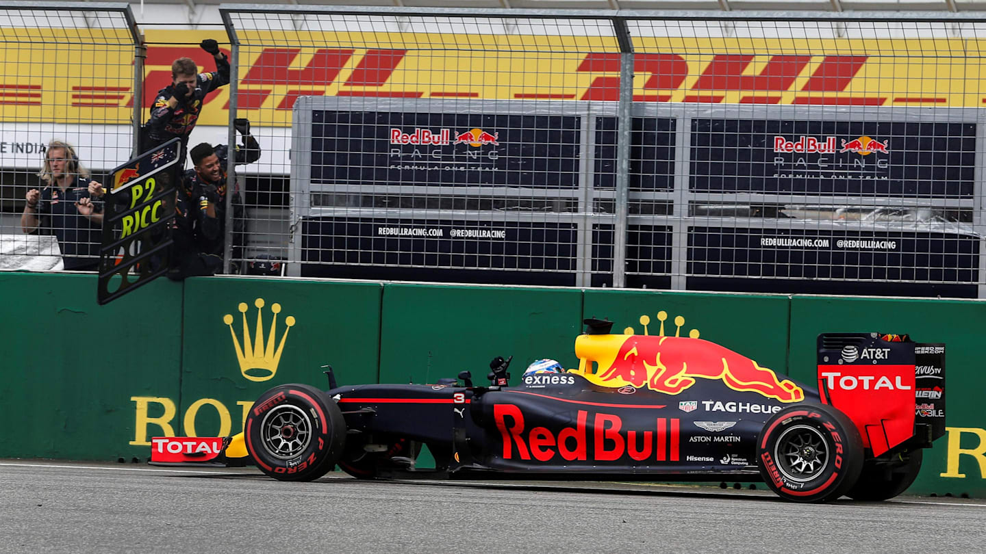 Daniel Ricciardo (AUS) Red Bull Racing RB12 crosses the line at Formula One World Championship, Rd12, German Grand Prix, Race, Hockenheim, Germany, Sunday 31 July 2016. © Sutton Images