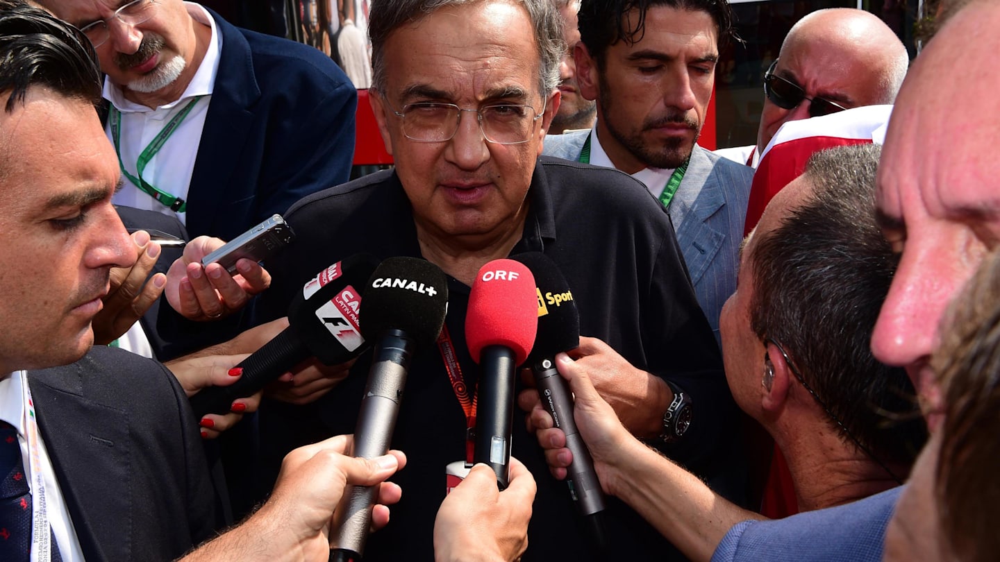 Sergio Marchionne (ITA) CEO FIAT talks with the media at Formula One World Championship, Rd14,