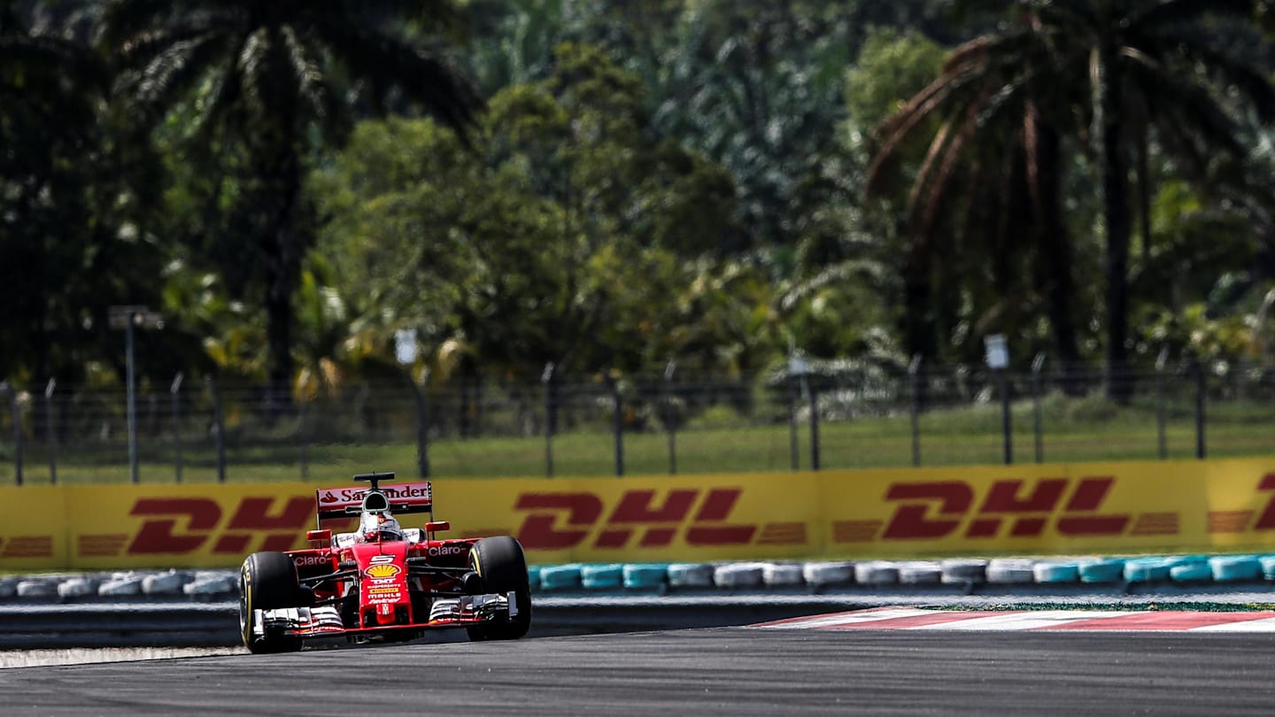 Sebastian Vettel (GER) Ferrari SF16-H at Formula One World Championship, Rd16, Malaysian Grand Prix, Practice, Sepang, Malaysia, Friday 30 September 2016. © Sutton Images